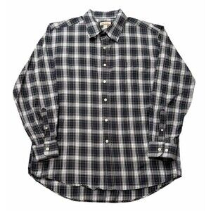 Barry Bricken Men’s Button Down Shirt XL Black Plaid